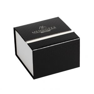 Mendozza Uhr MW-RS0104H-PL Midnight Black Armbanduhr Leder Schwarz Silber