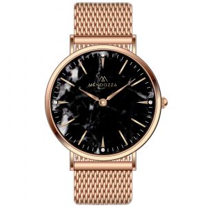 Mendozza Uhr MW-PR0304L-RML Black Marble Marmoruhr Roségold
