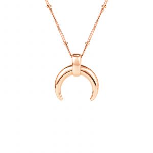 🦚 Mendozza Kette MJ-NE03095L Damen Collier Roségold Luna Halbmond Anhänger