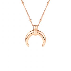 🦚 Mendozza Kette MJ-NE03095L Damen Collier Roségold Luna Halbmond Anhänger